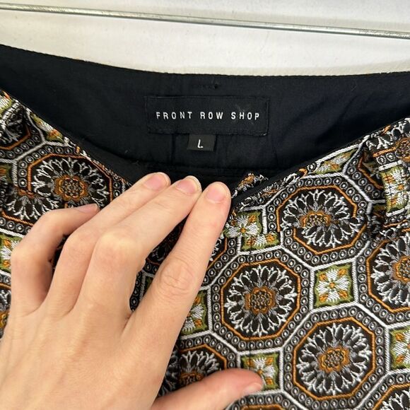 Front Row Shop Jacquard Cropped Pants - Picture 4 of 5